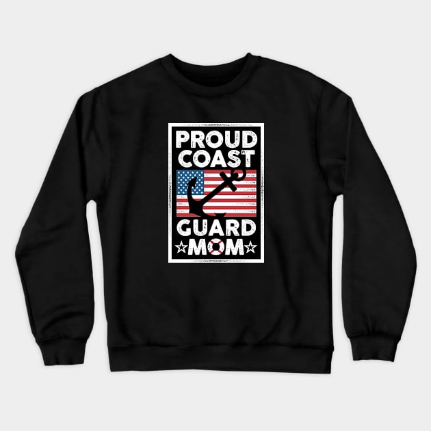 Proud Coast Guard Mom Crewneck Sweatshirt by TreehouseDesigns